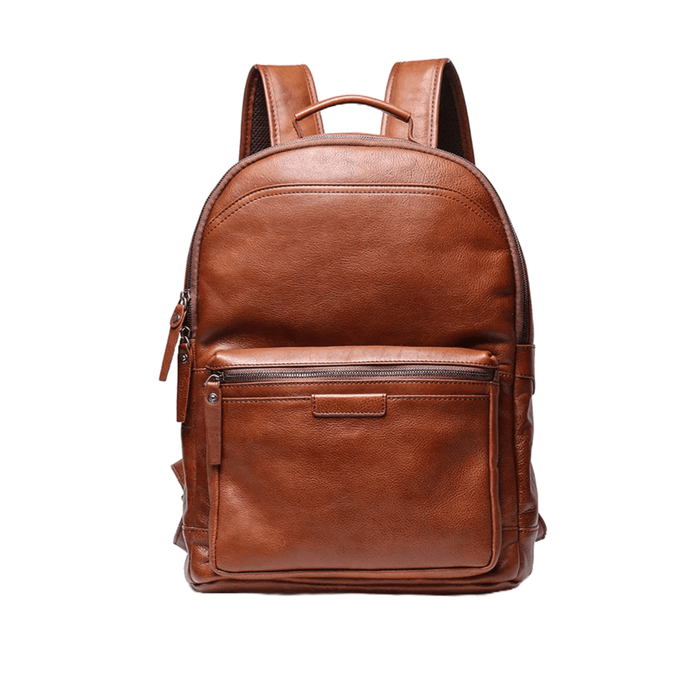 Leather Backpack with 15.6 Inches Laptop Compartment