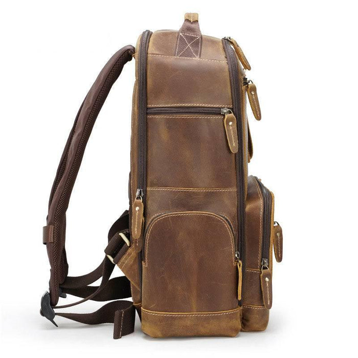 Handmade Men Genuine Leather Handbag Backpack