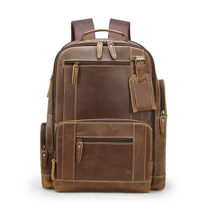 Handmade Men Genuine Leather Handbag Backpack