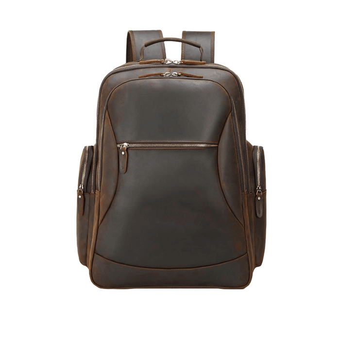 Large Genuine Leather Travel Backpack for Men