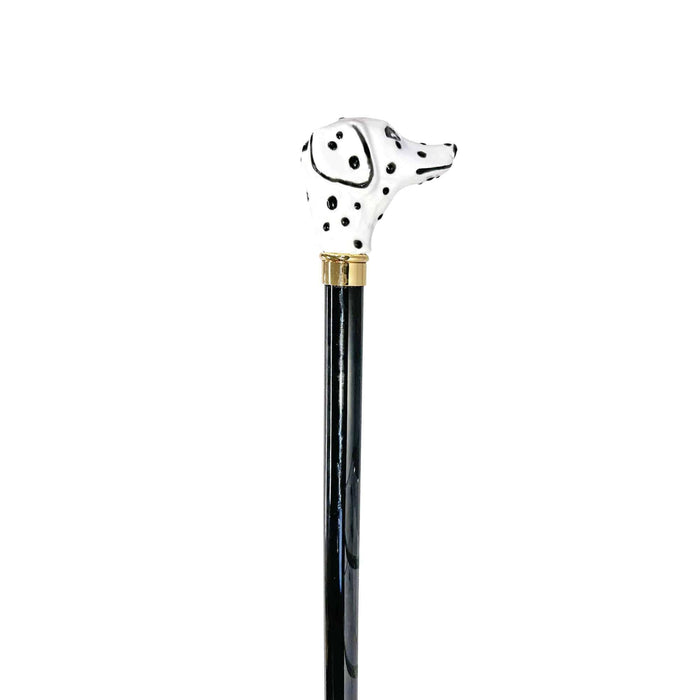 Luxury Enameled Dalmatian Dog Walking Cane