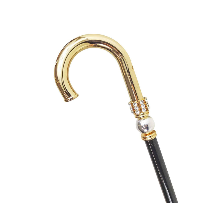 Unique 24K Gold-plated Walking Stick for Man in Brass