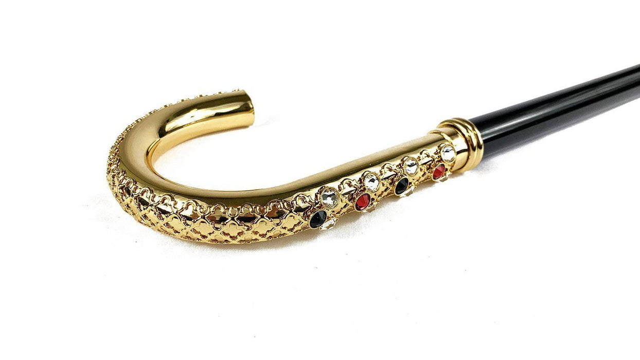 Unique Gold-plated Brass Handle Luxury Cane for Men - Artynov | Unique Handmade Accessories