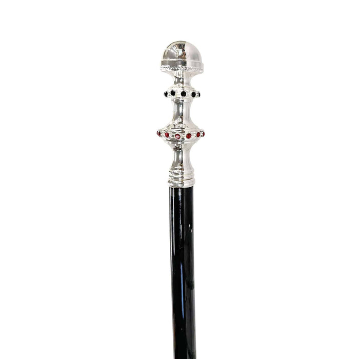 Unique Handle Design Silver-plated 925 Walking Cane