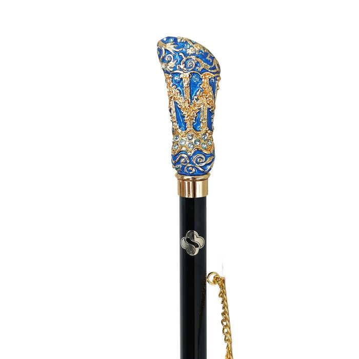 Hand-Painted Crystal Handle 24K Gold-Plated Shoehorn