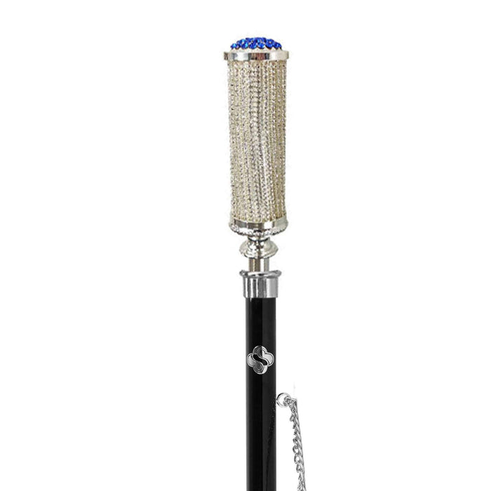 Luxury Elegant Silver Shoehorn with Sparkling Crystals