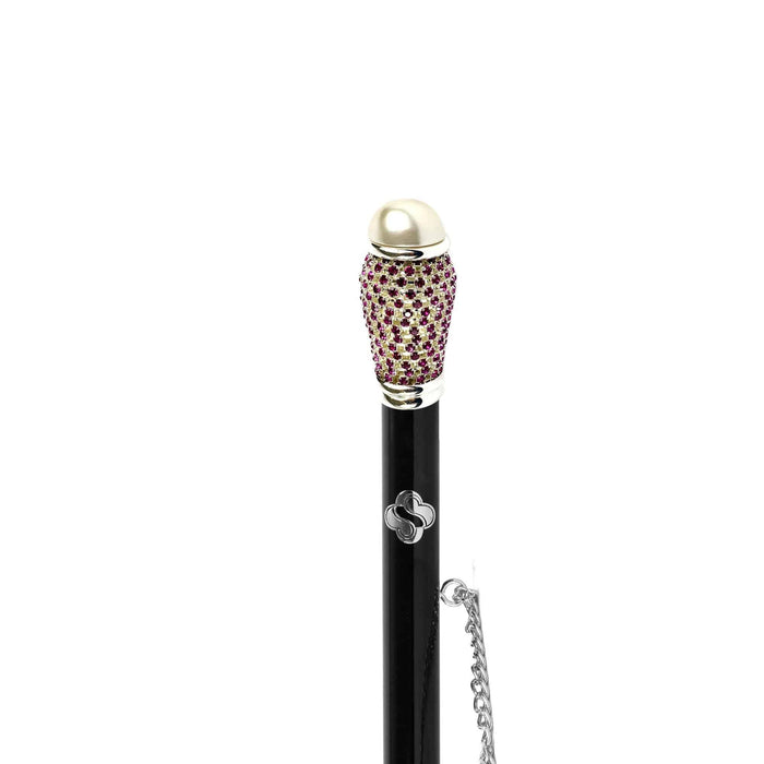 Luxury Exquisite Fuchsia Handle Crystals Shoehorn