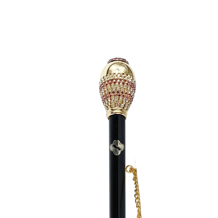 Luxury Handmade 24K Gold Shoehorn with Crystal Knob