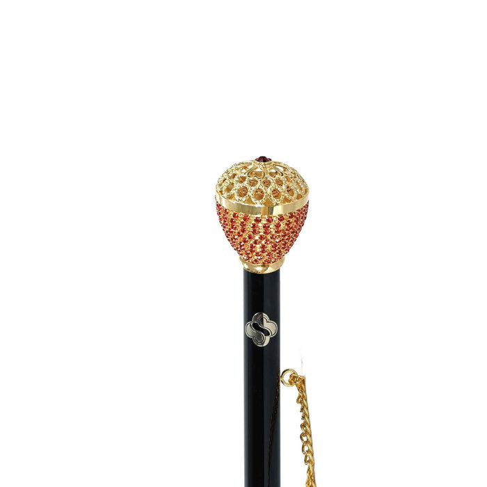 Opulent Shoehorn with Red Crystal-Encrusted Knob