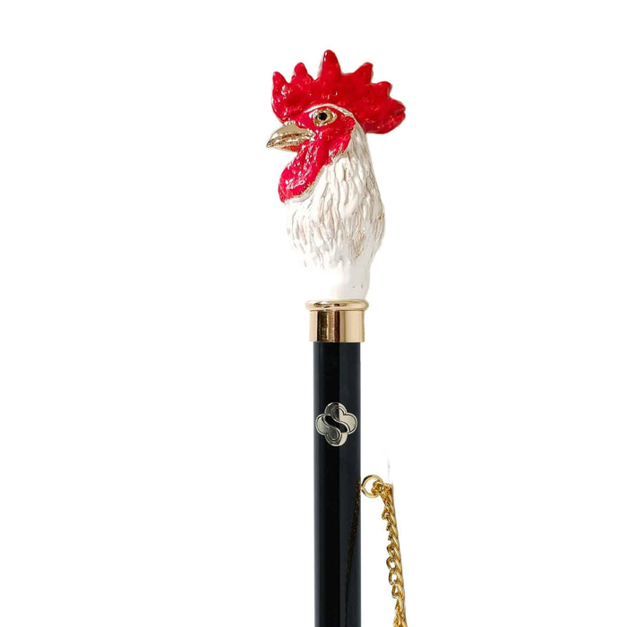 Rooster 24K Gold-Plated Shoehorn with Painted Handle