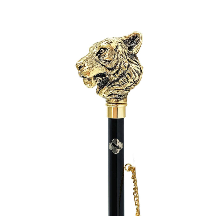 Tiger Handle Handmade Shoehorn in Gold-plated 24k