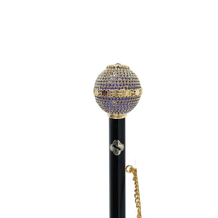 Unique Shoehorn with Sapphire Crystals, Italian Craftsmanship