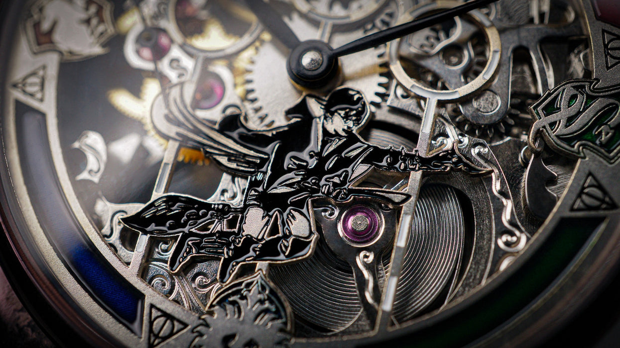 Harry Potter Skeleton Watch Handmade Quidditch Art Deco Timepiece