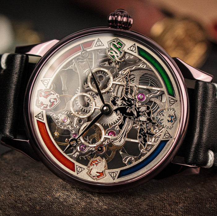 Harry Potter Skeleton Watch Handmade Quidditch Art Deco Timepiece