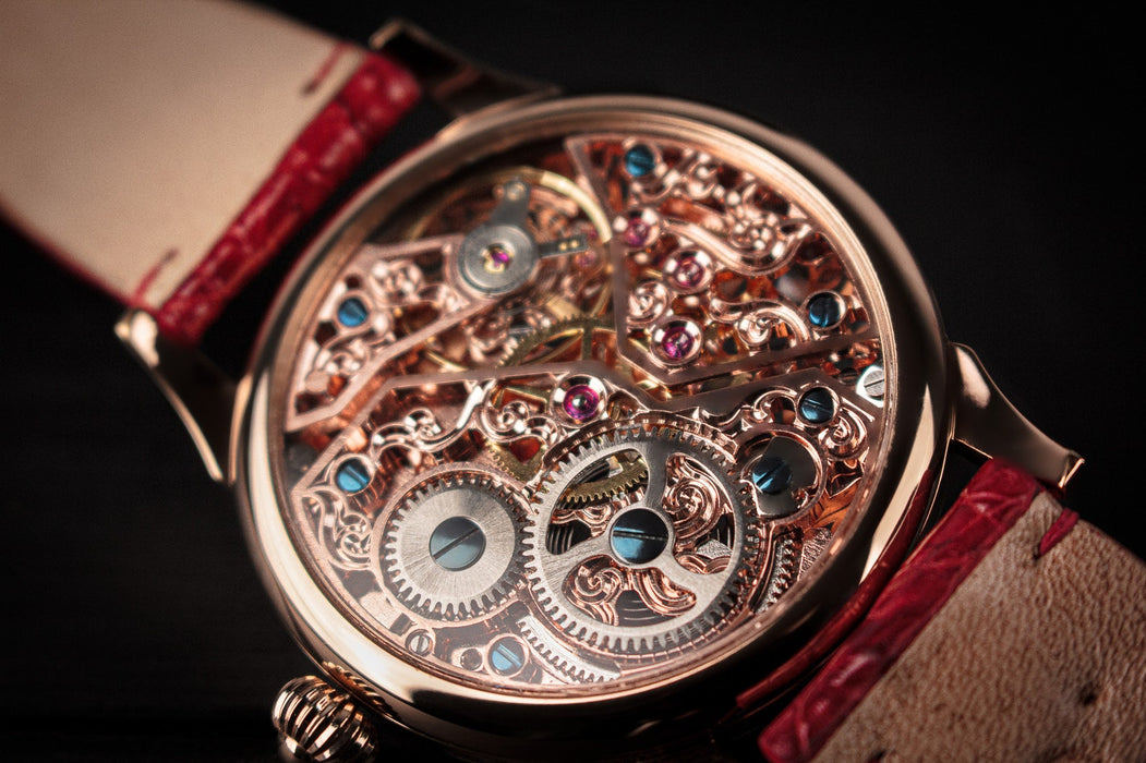 Handmade Skeleton Marriage Watch – Unisex Mechanical Timepiece