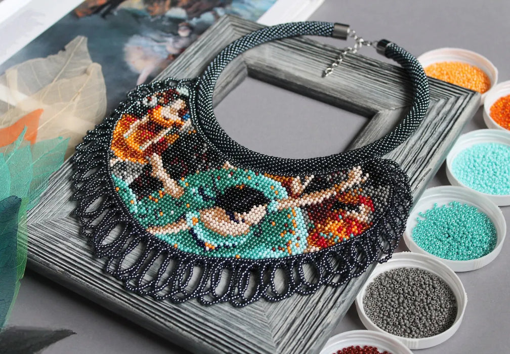 Ballerina Beadwork Necklace – Inspired by Edgar Degas