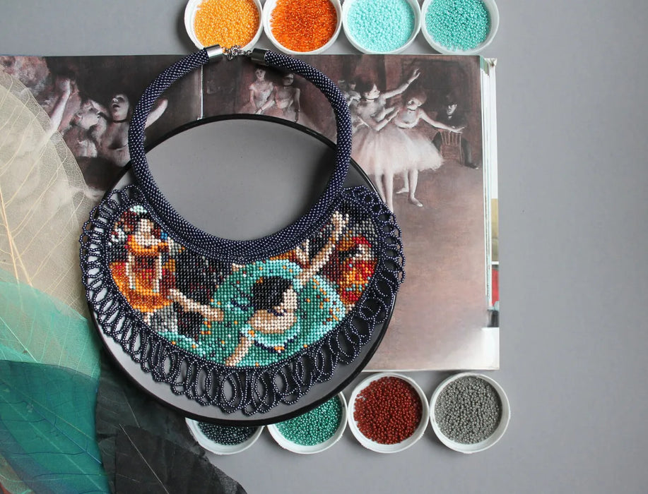 Ballerina Beadwork Necklace – Inspired by Edgar Degas