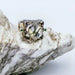 Fine Jewelry Original Silver Ring with Rock Crystal and Emerald