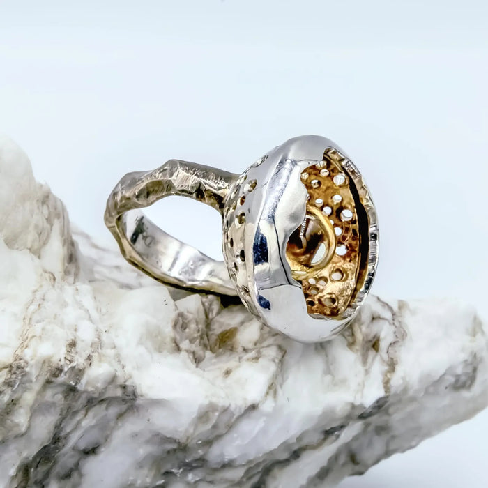 Unique Design Citrine & Diamond Ring Luxury Jewelry