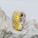 Fashionable Exclusive Craftsmanship Handmade Gold Ring with Garnet