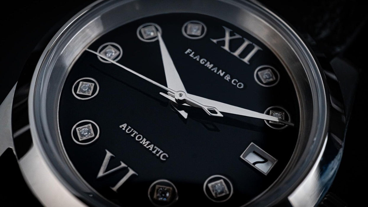 Women's Automatic Cocktail Watch – Elegant Black Dial