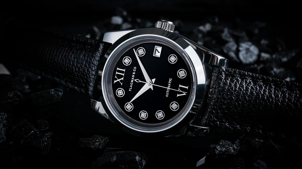 Women's Automatic Cocktail Watch – Elegant Black Dial
