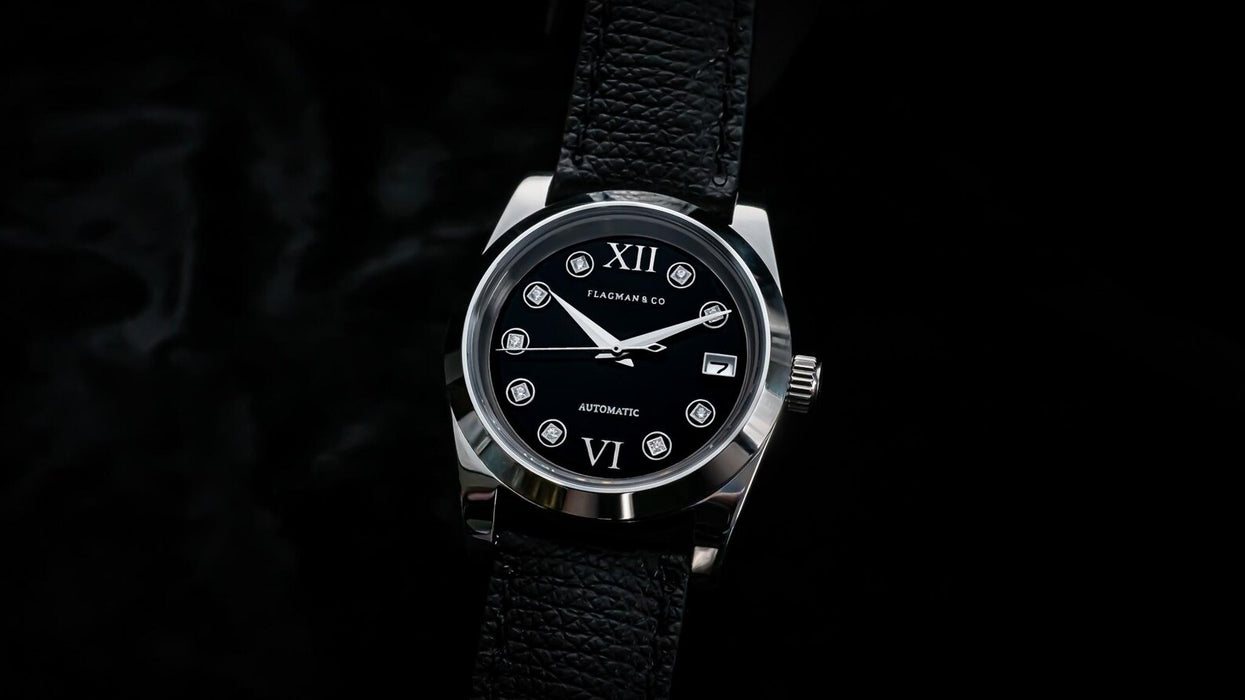 Women's Automatic Cocktail Watch – Elegant Black Dial