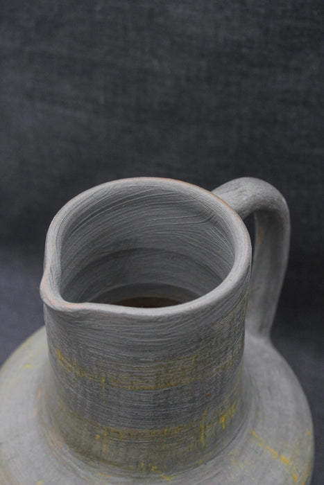 Vintage Pottery Pitcher, Rustic Modern Minimalist Decor