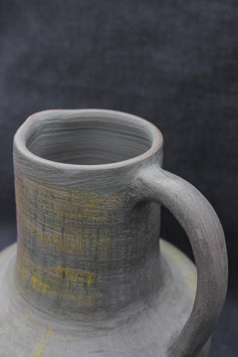 Vintage Pottery Pitcher, Rustic Modern Minimalist Decor