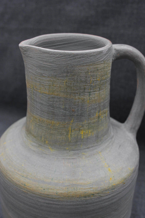 Vintage Pottery Pitcher, Rustic Modern Minimalist Decor