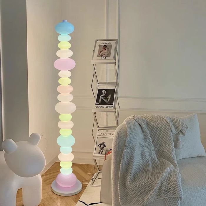 Colorful and Artistic Rainbow Candy Unique Glass Floor/Table Lamp
