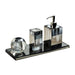 Crystal Glass Bathroom Accessories Set – Elegant 4-Piece