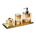 Crystal Glass Bathroom Accessories Set – Elegant 4-Piece