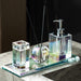 Crystal Glass Bathroom Accessories Set – Elegant 4-Piece