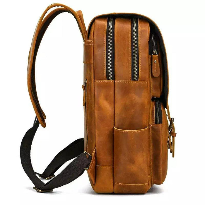 Hiking Backpack with Full Grain Leather