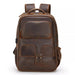 Durable Crazy Horse Leather Travel Backpack for Men