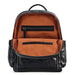 Black Sustainable Leather Commuter Backpack for Men