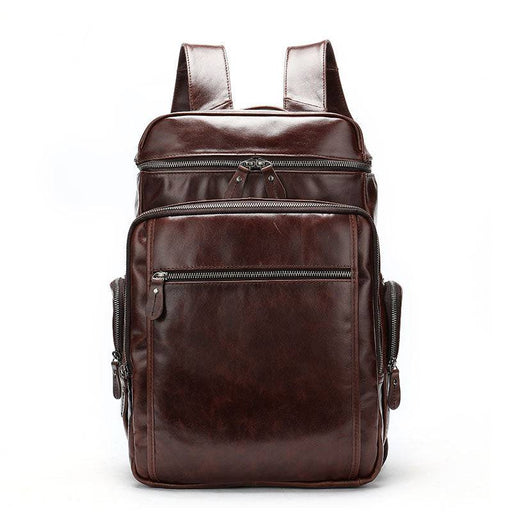 Unique Design Leather Travel Backpack for Men