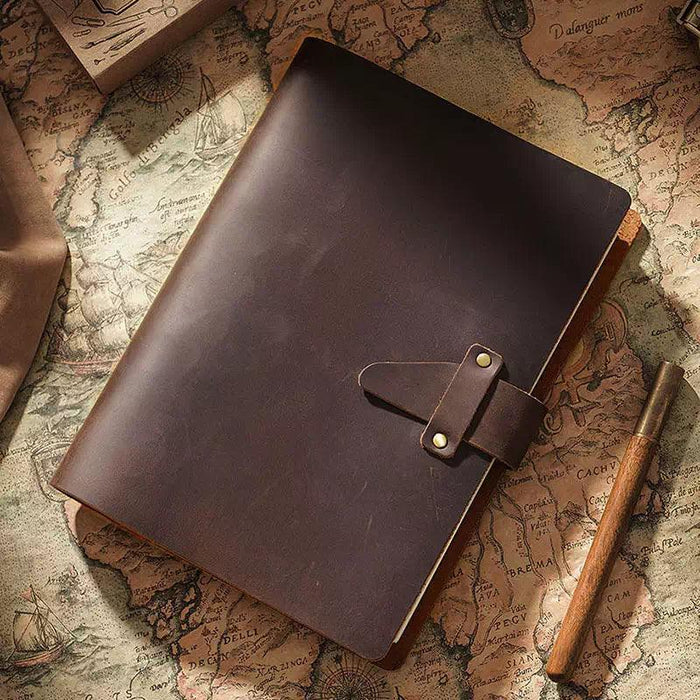 Vintage Style Brown Leather Diary