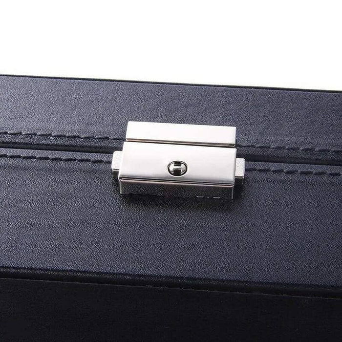 Elegant Faux Leather Watch and Jewelry Box 8 Slots