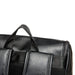 Black Leather Waterproof Travel Backpack
