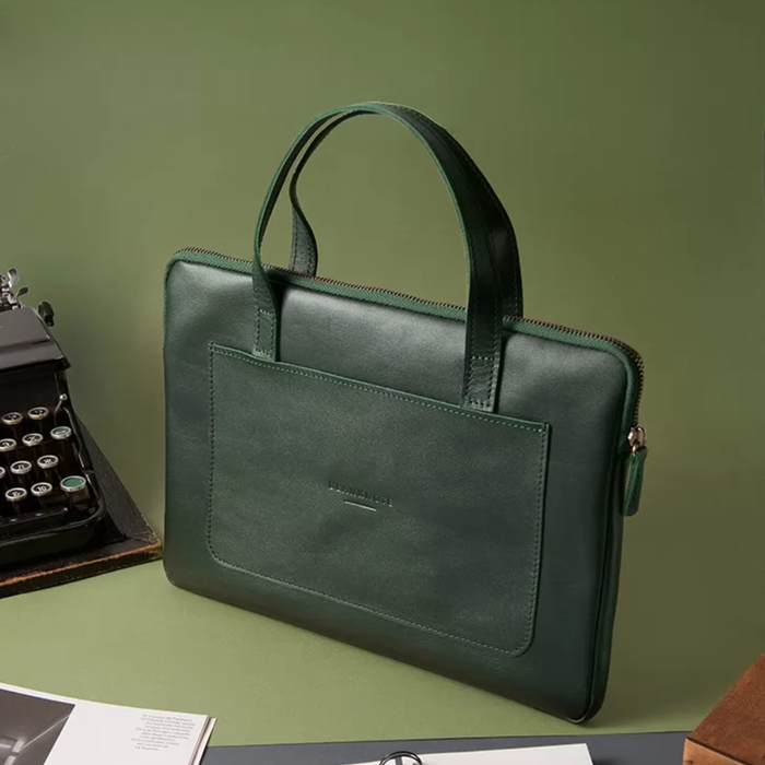leather laptop sleeve 13 inch with handles for sale