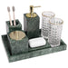 Elegant Green Marble Bathroom Accessories Set