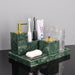 Elegant Green Marble Bathroom Accessories Set