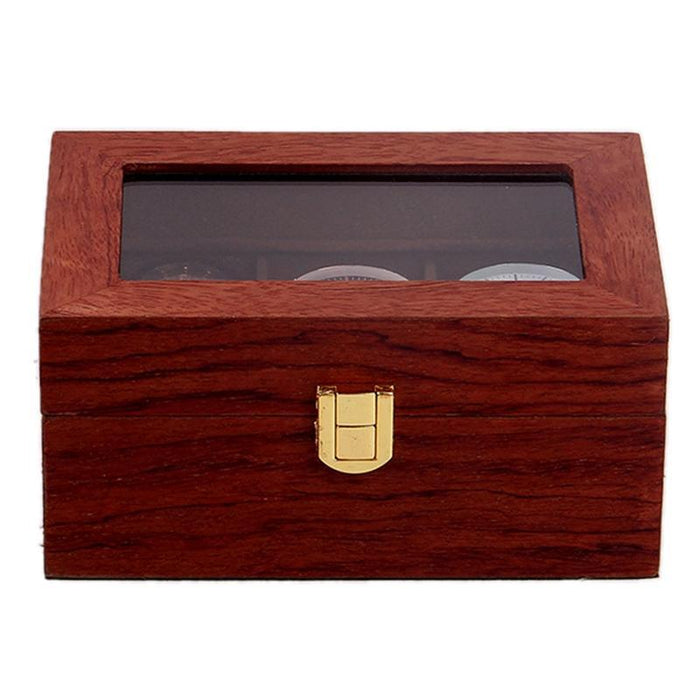 High-End Wooden Watch Storage Case with 3 Slots