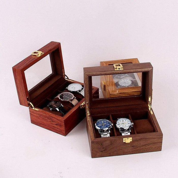 Elegant Wooden Watch Holder with 3 Slots