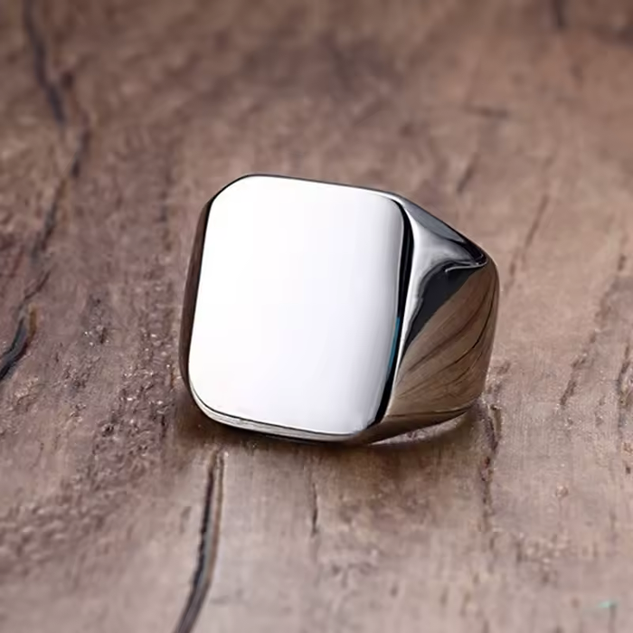 luxury style signet ring men