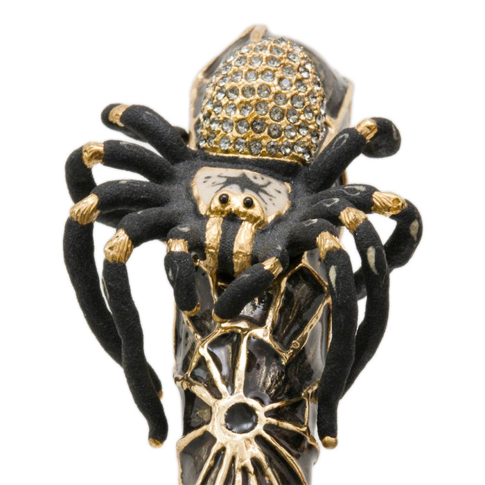 Spider-themed jeweler's handle walking cane by designer