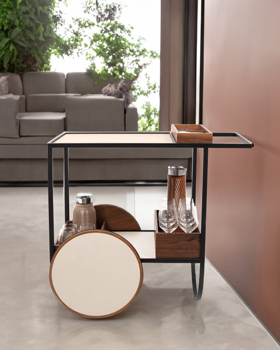 Designer Vibrant Elegant Magenta Serving Trolley