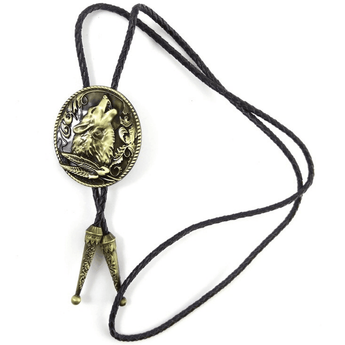 Howling Wolf Bolo Tie